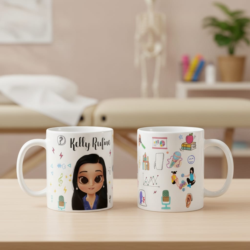 Caneca Personalizada Presente Profissão Fonoaudiologia Fono - Profissões (Fisioterapeuta)