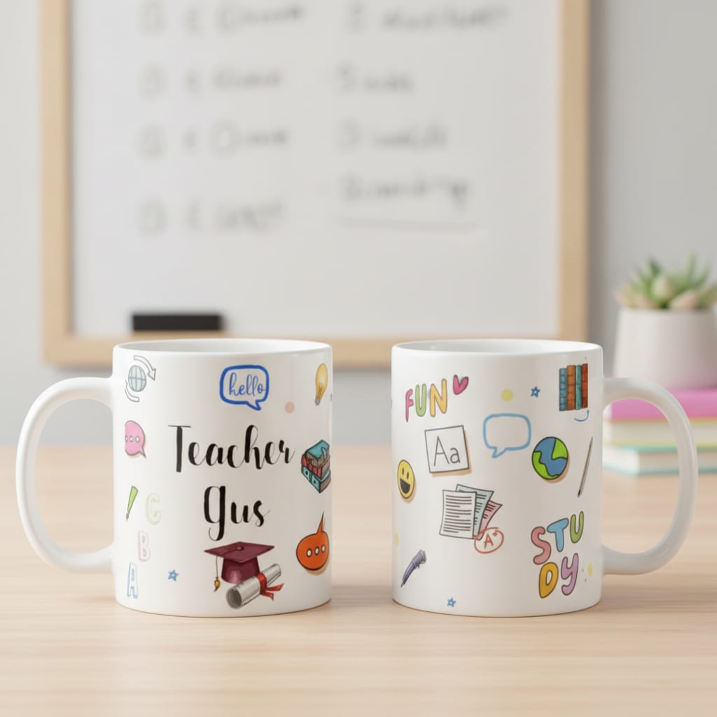 Caneca Personalizada Presente Profissão Professor de Inglês - Dia dos Professores (Inglês)