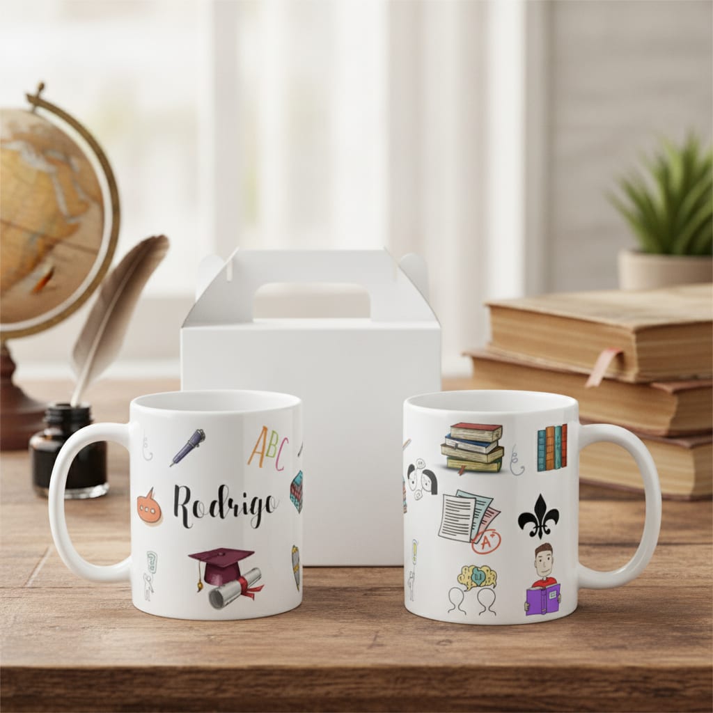Caneca Personalizada Presente Profissão Professor Português