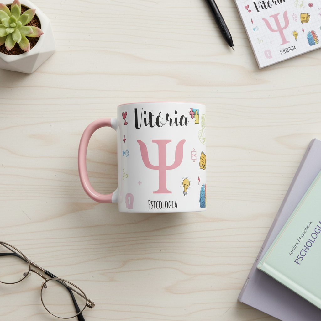 Caneca Personalizada Presente Psicologia Profissão Psicóloga