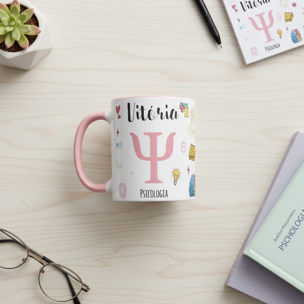 Caneca Personalizada Presente Psicologia Profissão Psicóloga