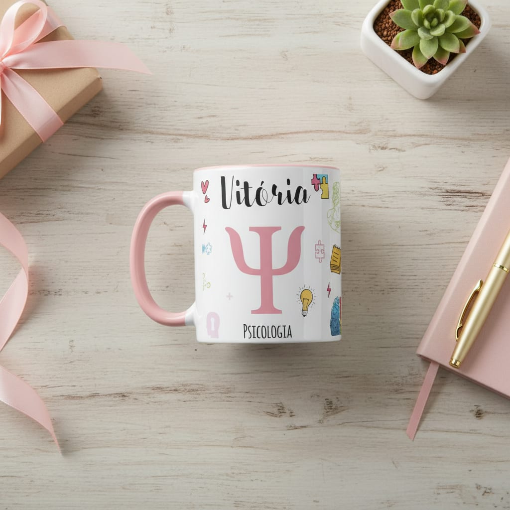 Caneca Personalizada Presente Psicologia Profissão Psicóloga