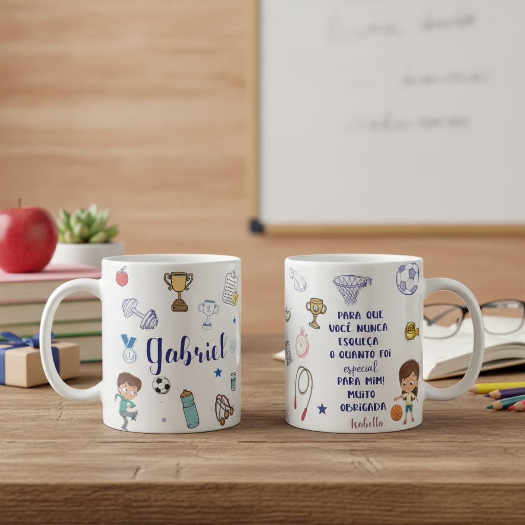 Caneca Personalizada Professor de Educação Física - Dia dos Professores (Educação Física)