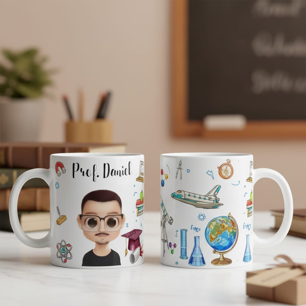 Caneca Personalizada Professor de Física Dia dos Professores - Dia dos Professores (Física)