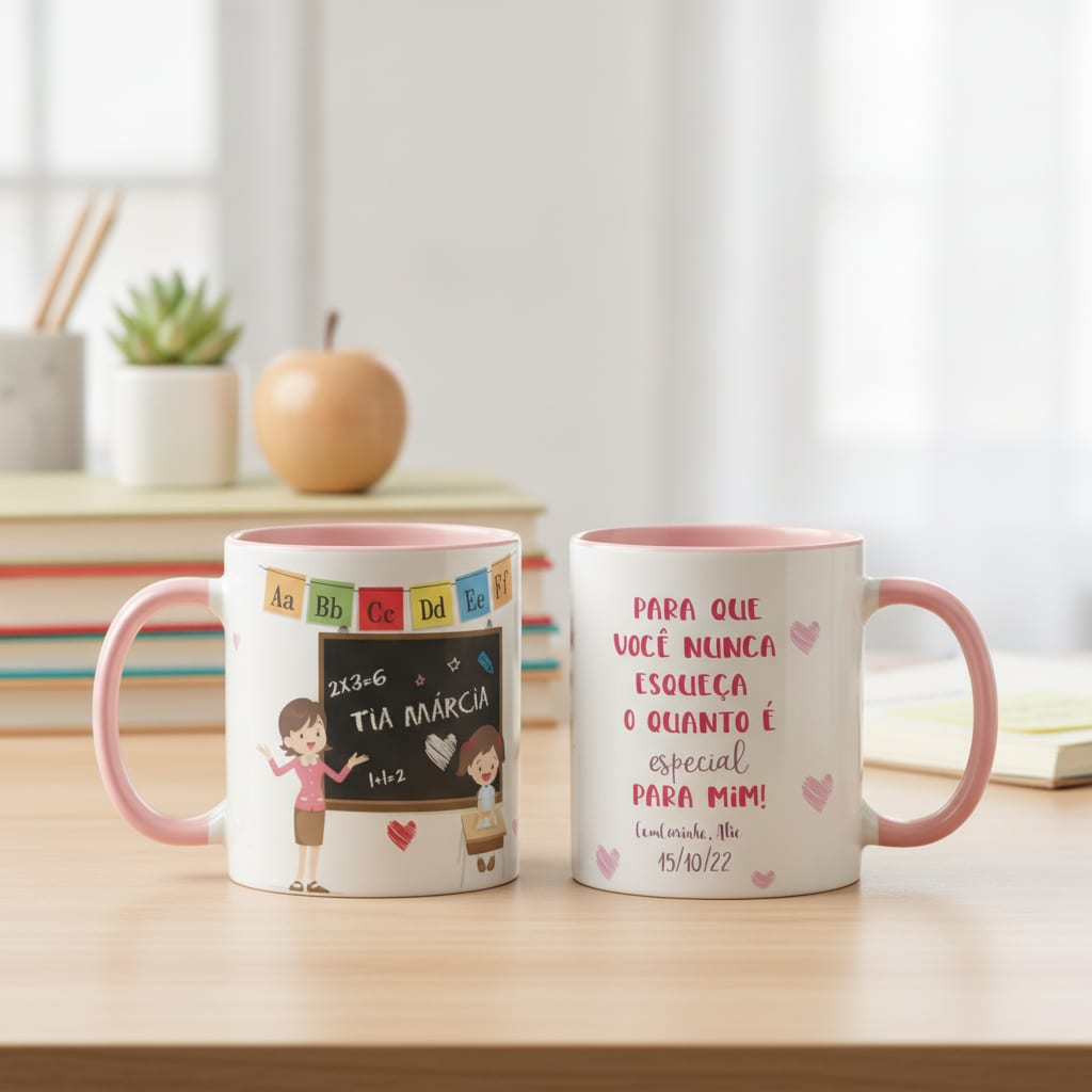 Caneca Personalizada Professora com agradecimento Aluna - Dia dos Professores (Professor(a))