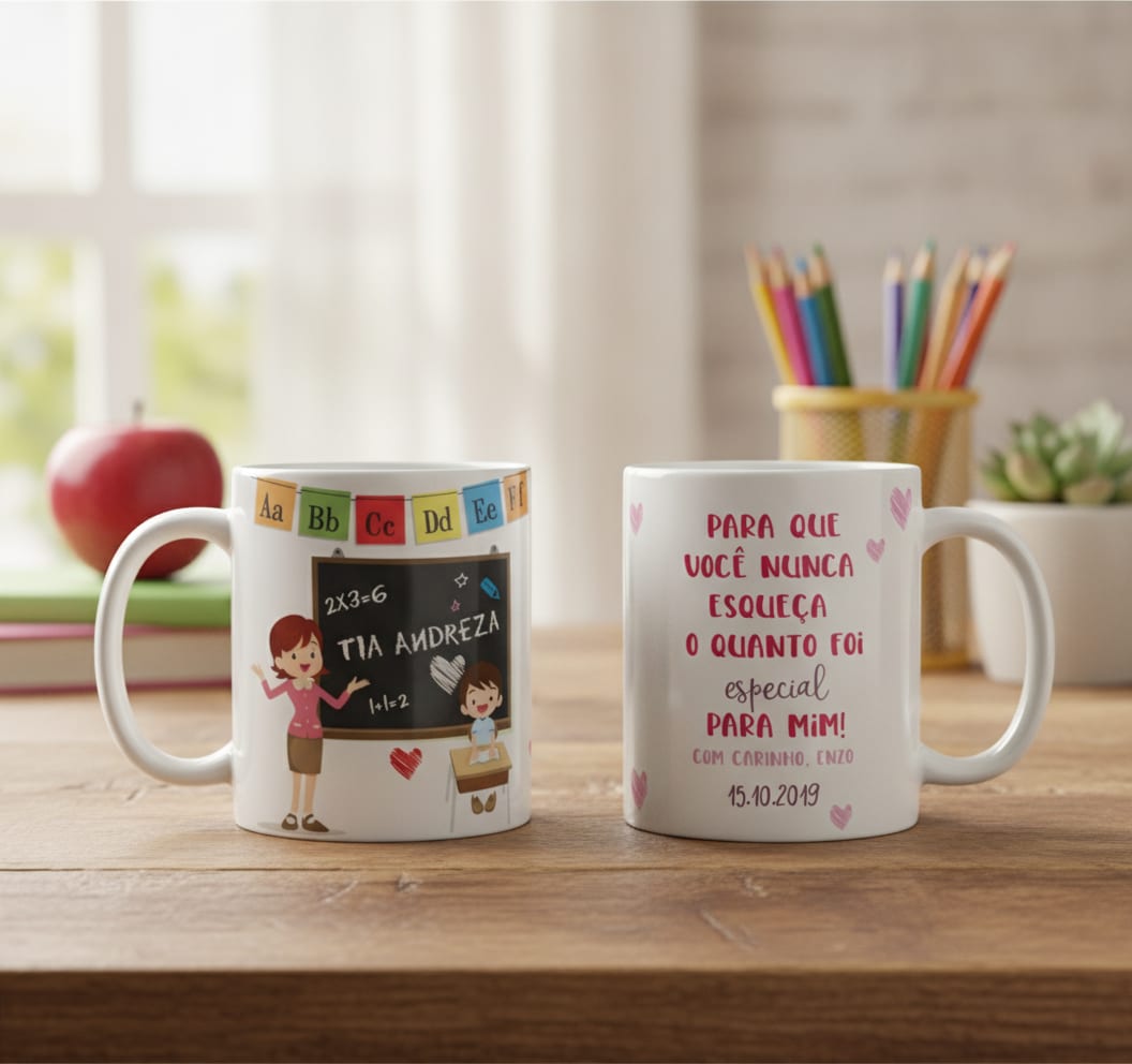 Caneca Personalizada Professora de Dia dos Professores - Dia dos Professores (Professor(a))