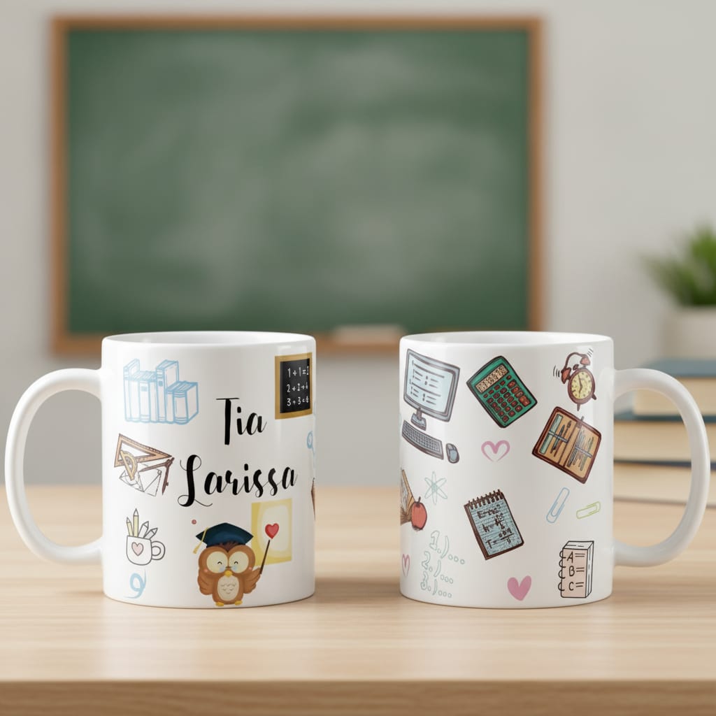 Caneca Personalizada Professora Presente Escola Aluno