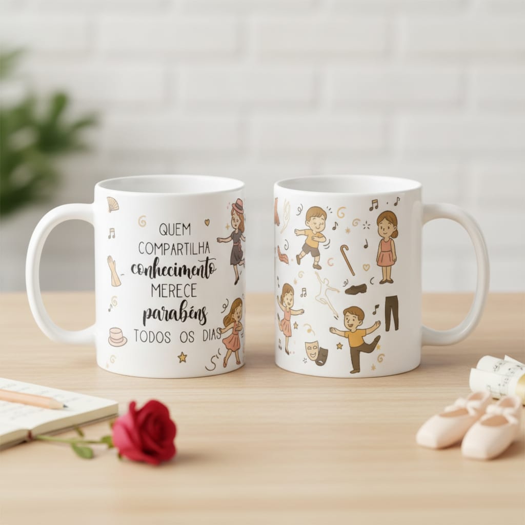 Caneca Personalizada Professores de Jazz Presente Especial - Dia dos Professores (Dança)