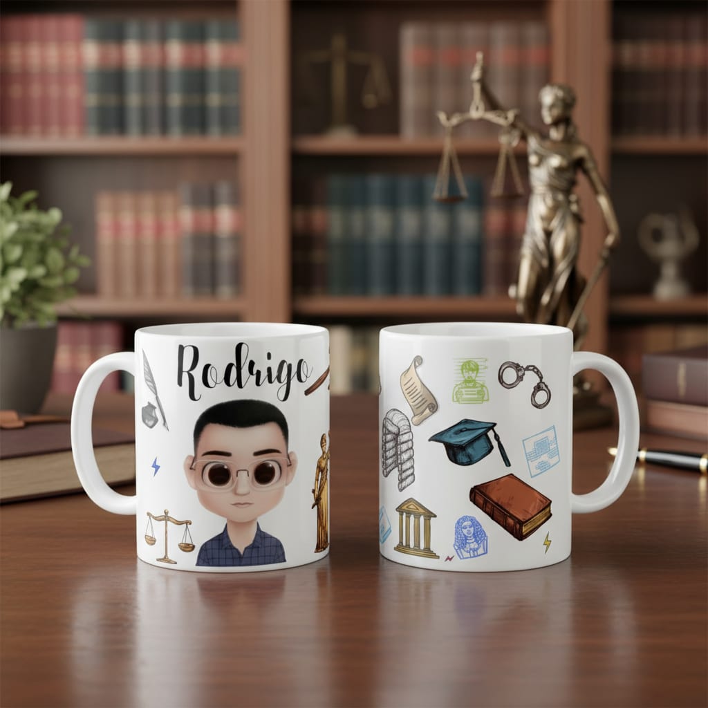 Caneca Personalizada Profissão Direito Presente Advogado - Profissões (Advogado(a))