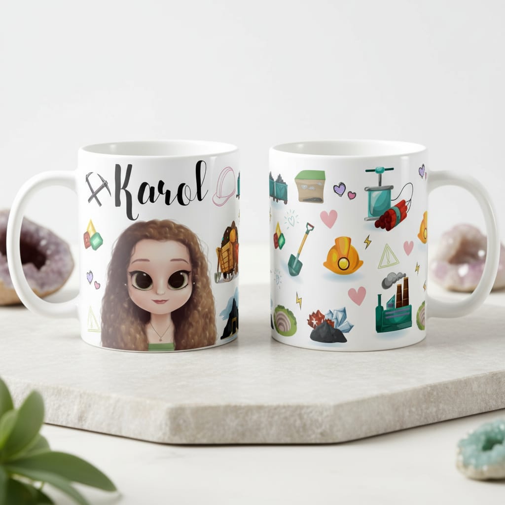 Caneca Personalizada Profissão Engenharia da Mineração - Profissões (Engenheiro(a))