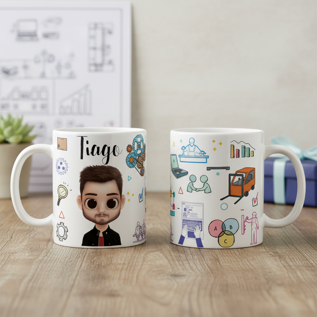 Caneca Personalizada Profissão Engenharia de Produção - Profissões (Engenheiro(a))