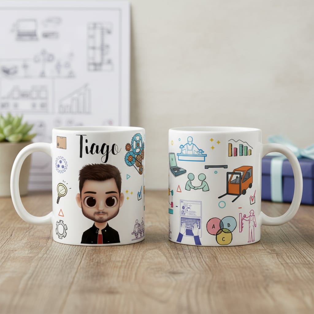 Caneca Personalizada Profissão Engenharia de Produção - Profissões (Engenheiro(a))