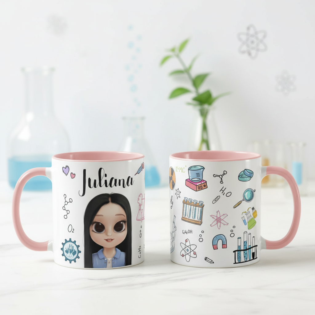 Caneca Personalizada Profissão Formatura Engenharia Química - Profissões (Engenheiro(a))