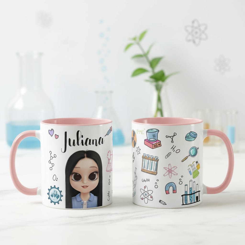 Caneca Personalizada Profissão Formatura Engenharia Química - Profissões (Engenheiro(a))