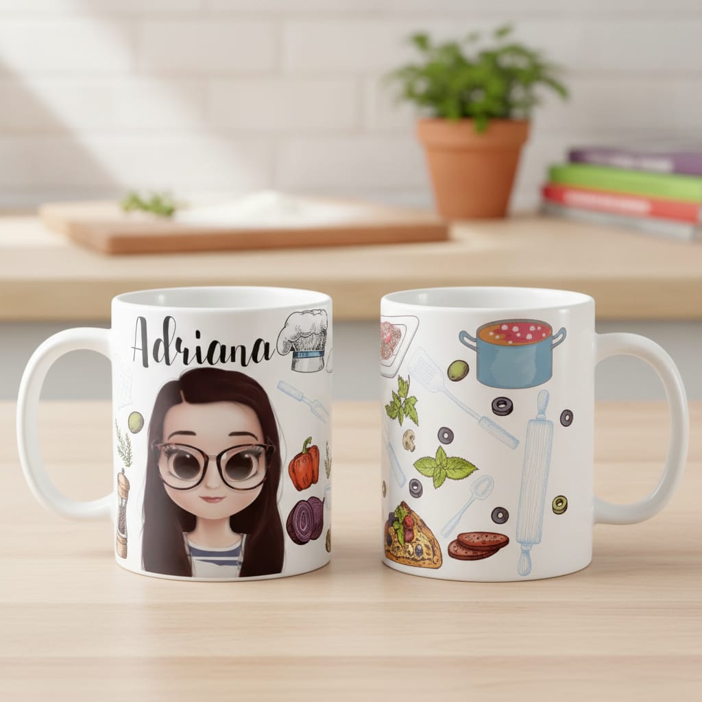 Caneca Personalizada Profissão Gastronomia com Nome e Avatar
