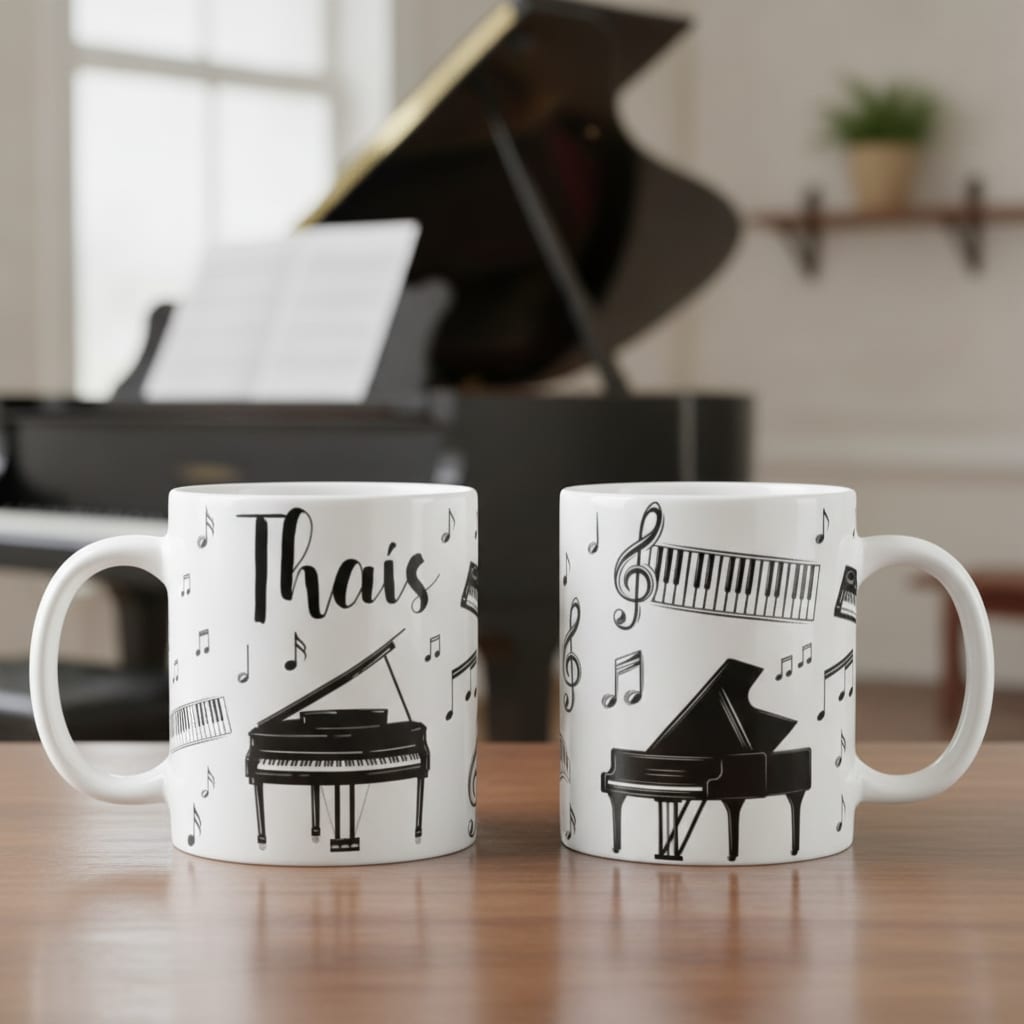 Caneca Personalizada Profissão Pianista - Profissões (Pianista)