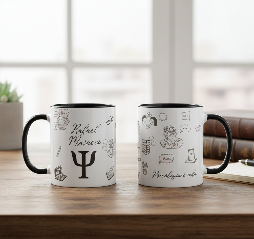 Caneca Personalizada Psicologia Profissão Presente Psicólogo - Profissões (Psicólogo(a))