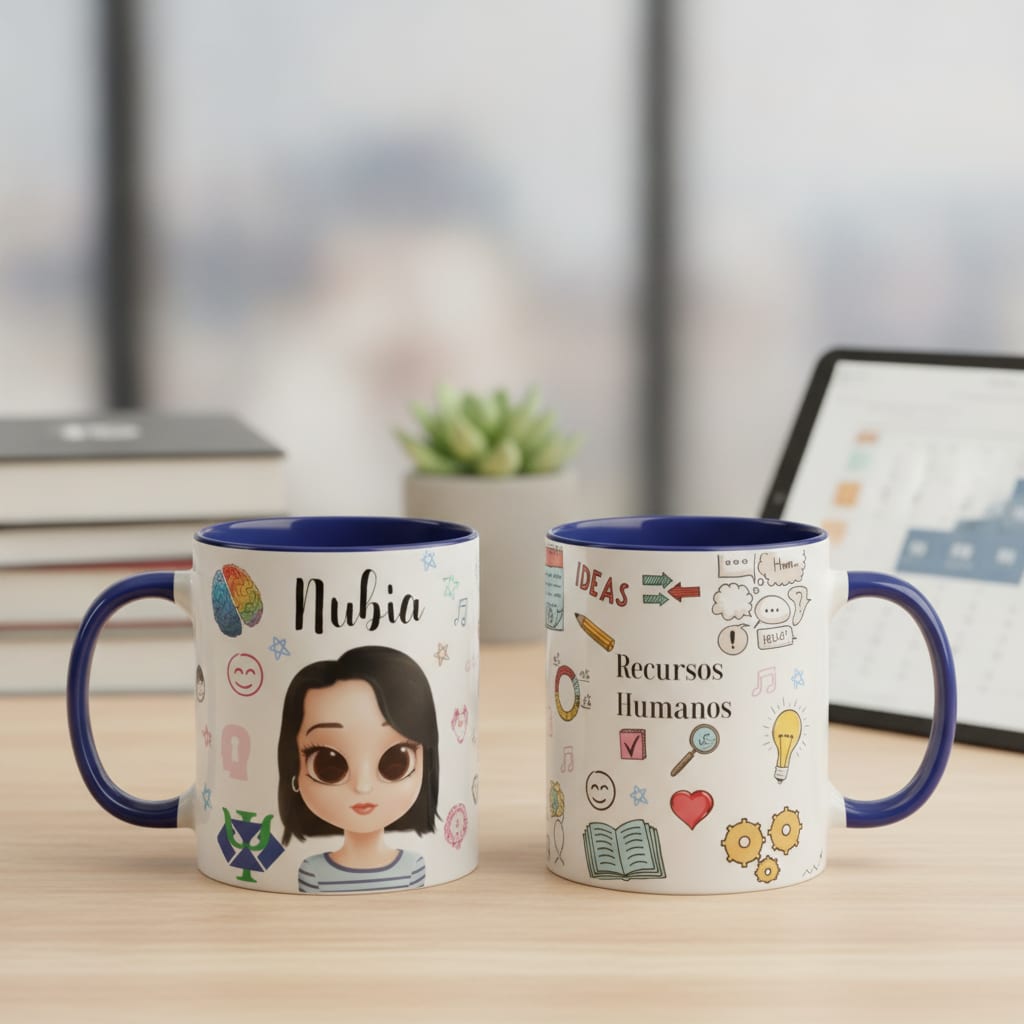 Caneca Personalizada Recursos Humanos Profissão RH com Avatar - Profissões (Recursos Humanos)