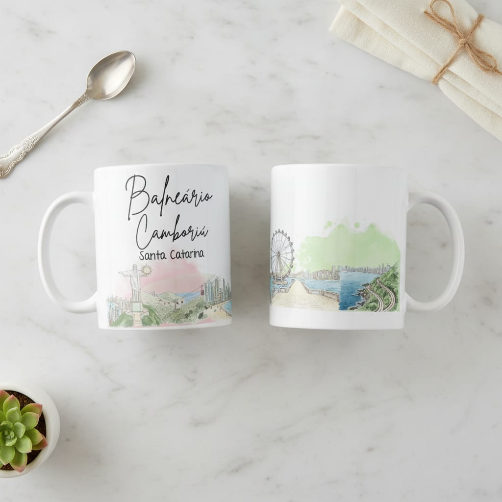 Caneca Personalizada Santa Catarina Lembrança Cidade Balneário Camboriú - Outros (Balneário Camboriú)