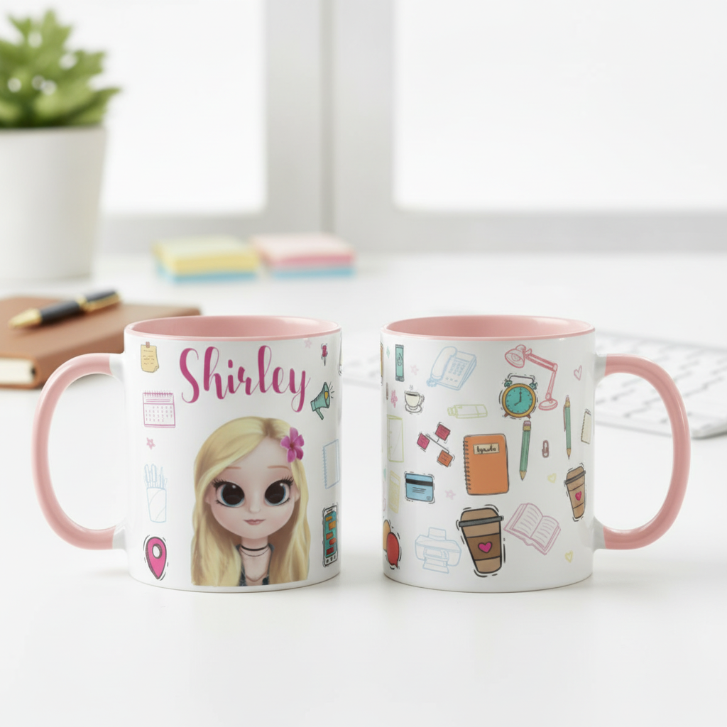 Caneca Personalizada Secretaria Executiva com Nome e Avatar - Profissões (Secretária)