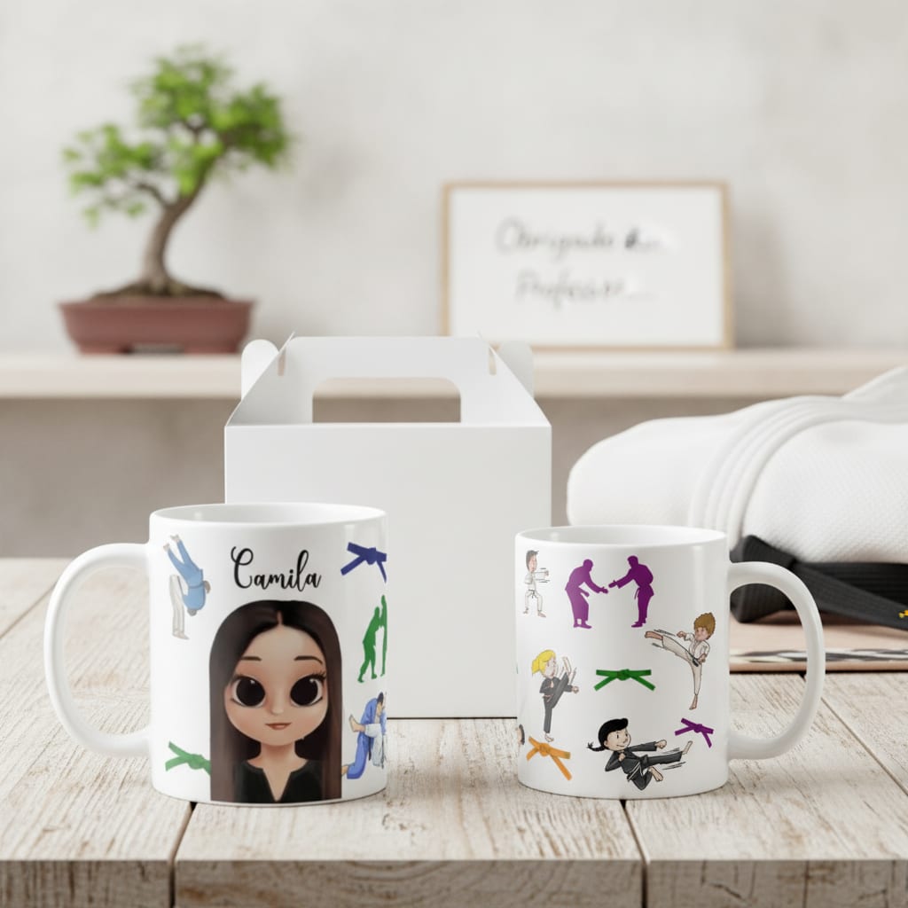 Caneca Personalizada Sensei Instrutor Professor de Judô - Dia dos Professores (Judô)