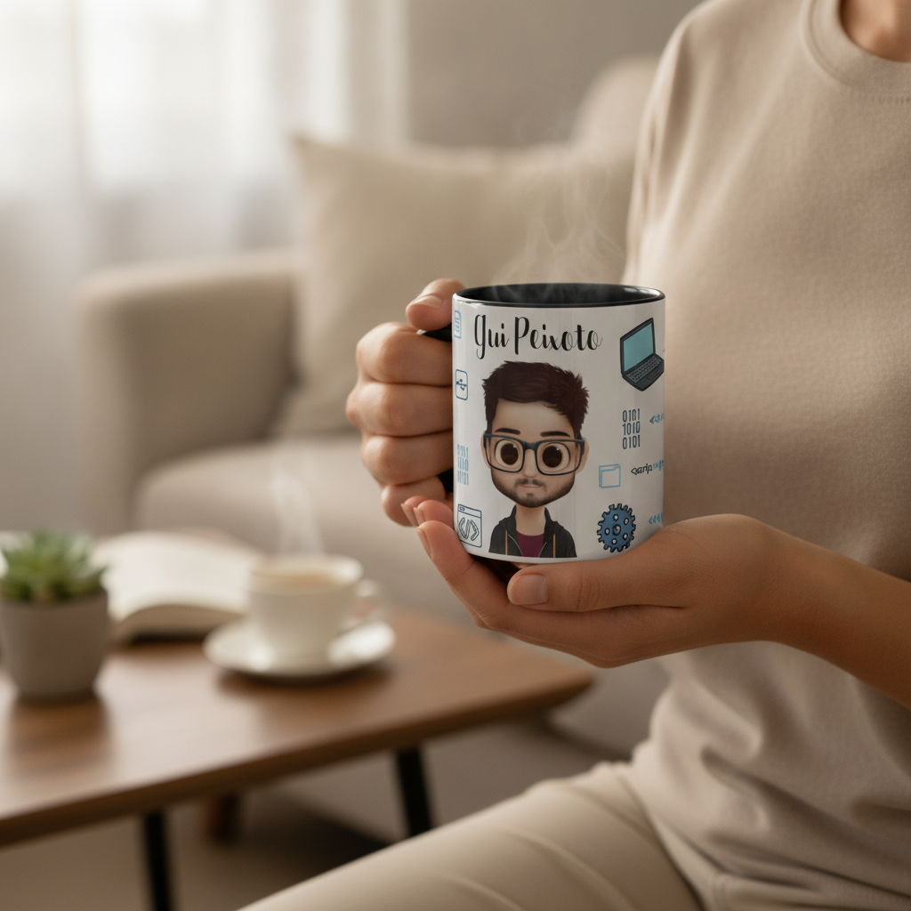 Caneca Personalizada Tecnologia Presente Profissionais de TI - Profissões (Programador(a))