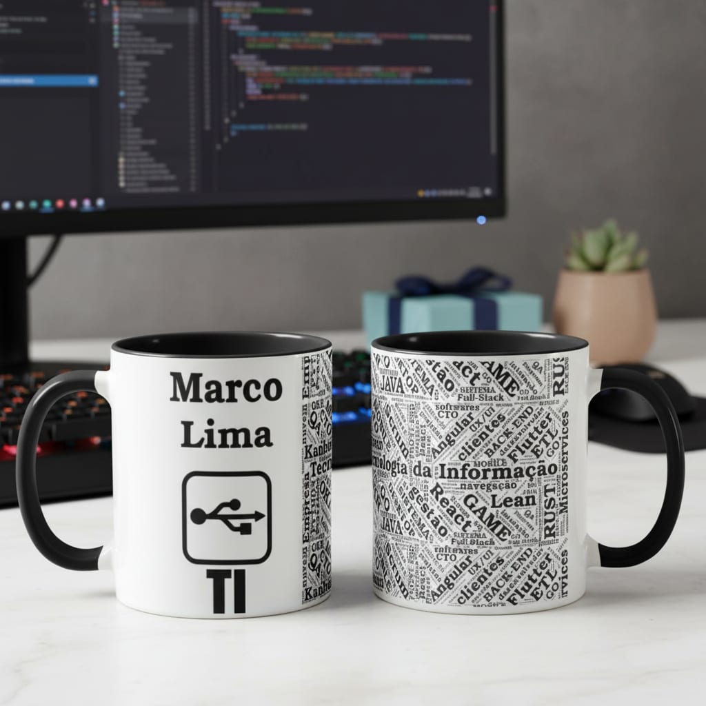 Caneca Personalizada Ti Tecnologia da Informação Programador - Profissões (Programador(a))