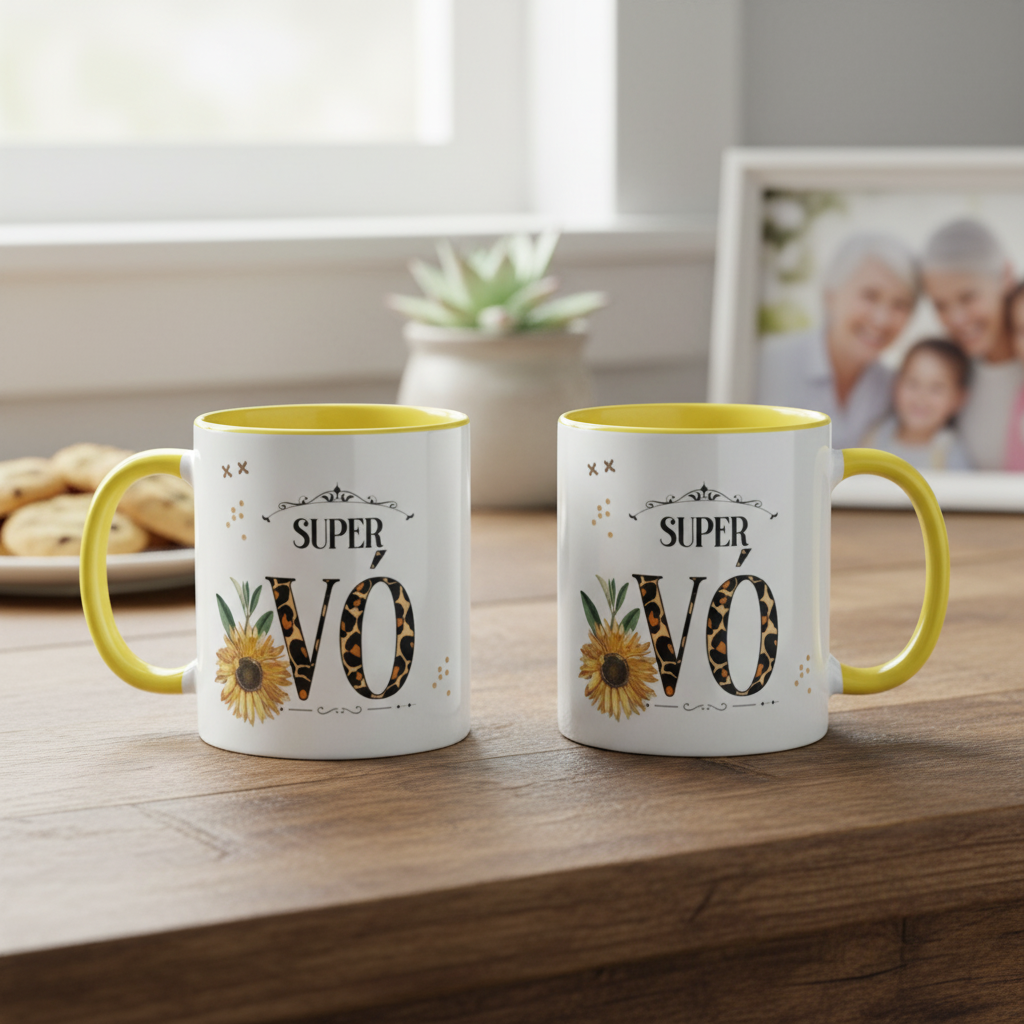 Caneca Personalizado para Super Avó Presente Dia dos Avós  - Família (Avó)