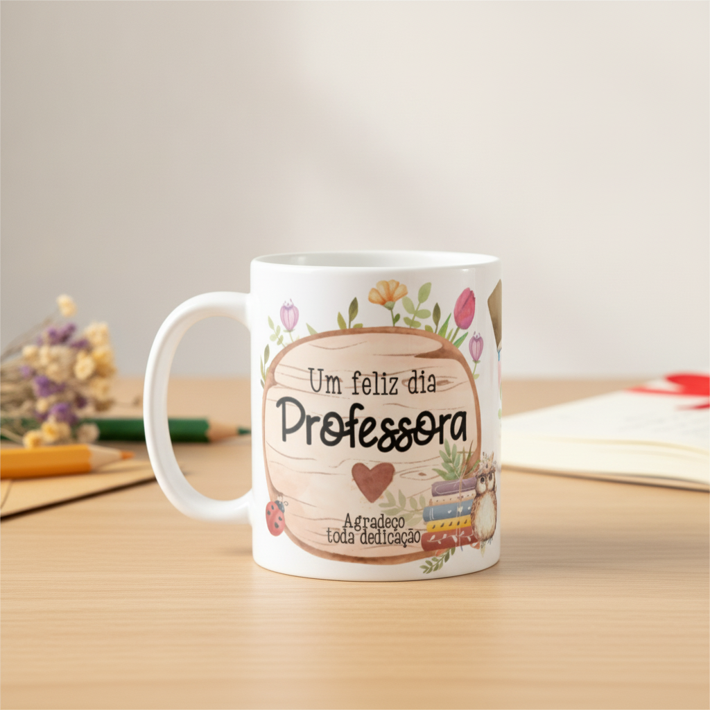 Caneca Presente Agradecimento Professora Dia dos Professores - Dia dos Professores (Professor(a))
