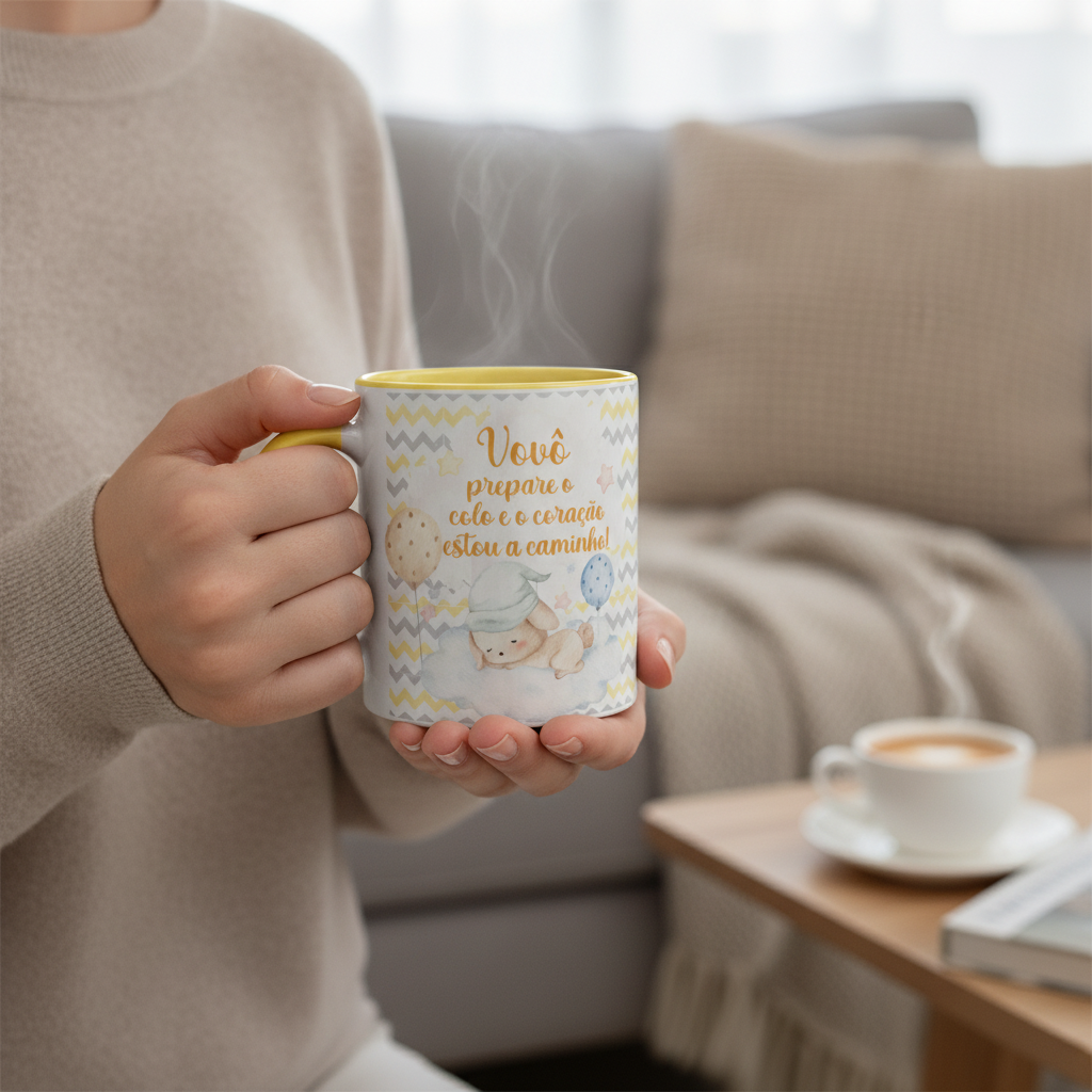 Caneca Presente Criativo Anunciar Gravidez Família - Vovô