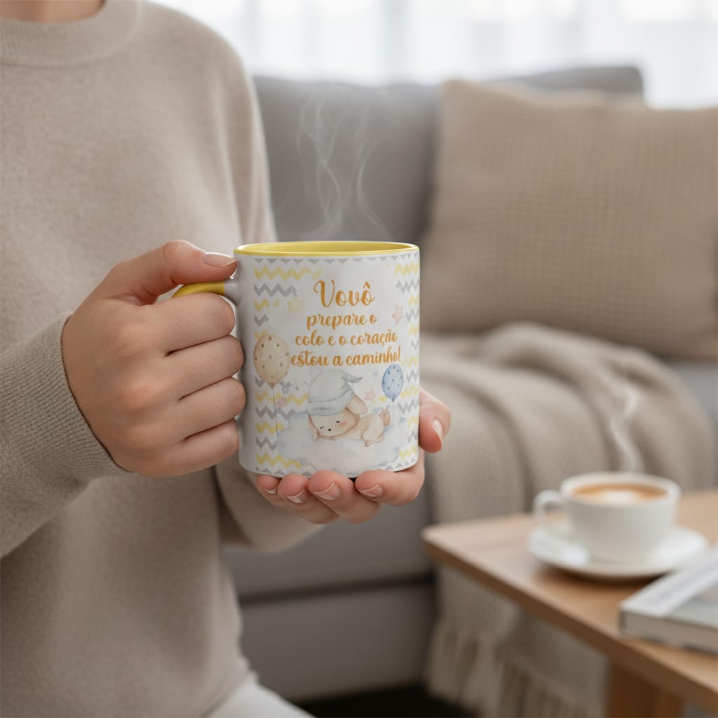 Caneca Presente Criativo Anunciar Gravidez Família - Vovô
