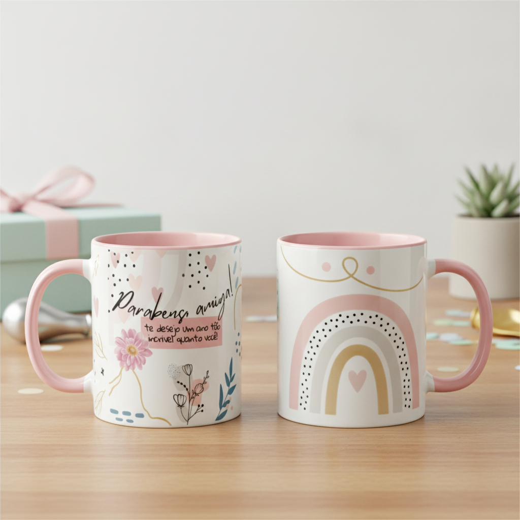 Caneca Presente Criativo de Aniversário para Melhor Amiga