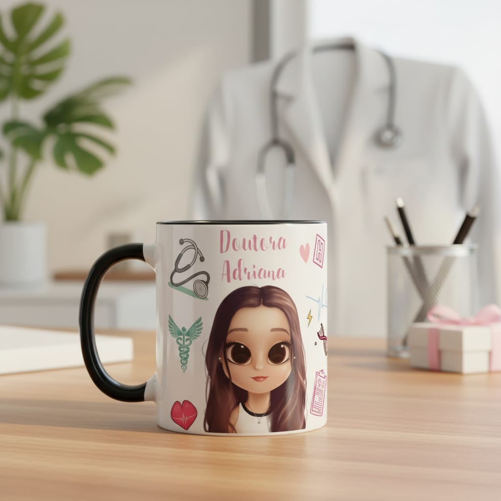 Caneca Presente Criativo Médica Obstetra Profissão Medicina