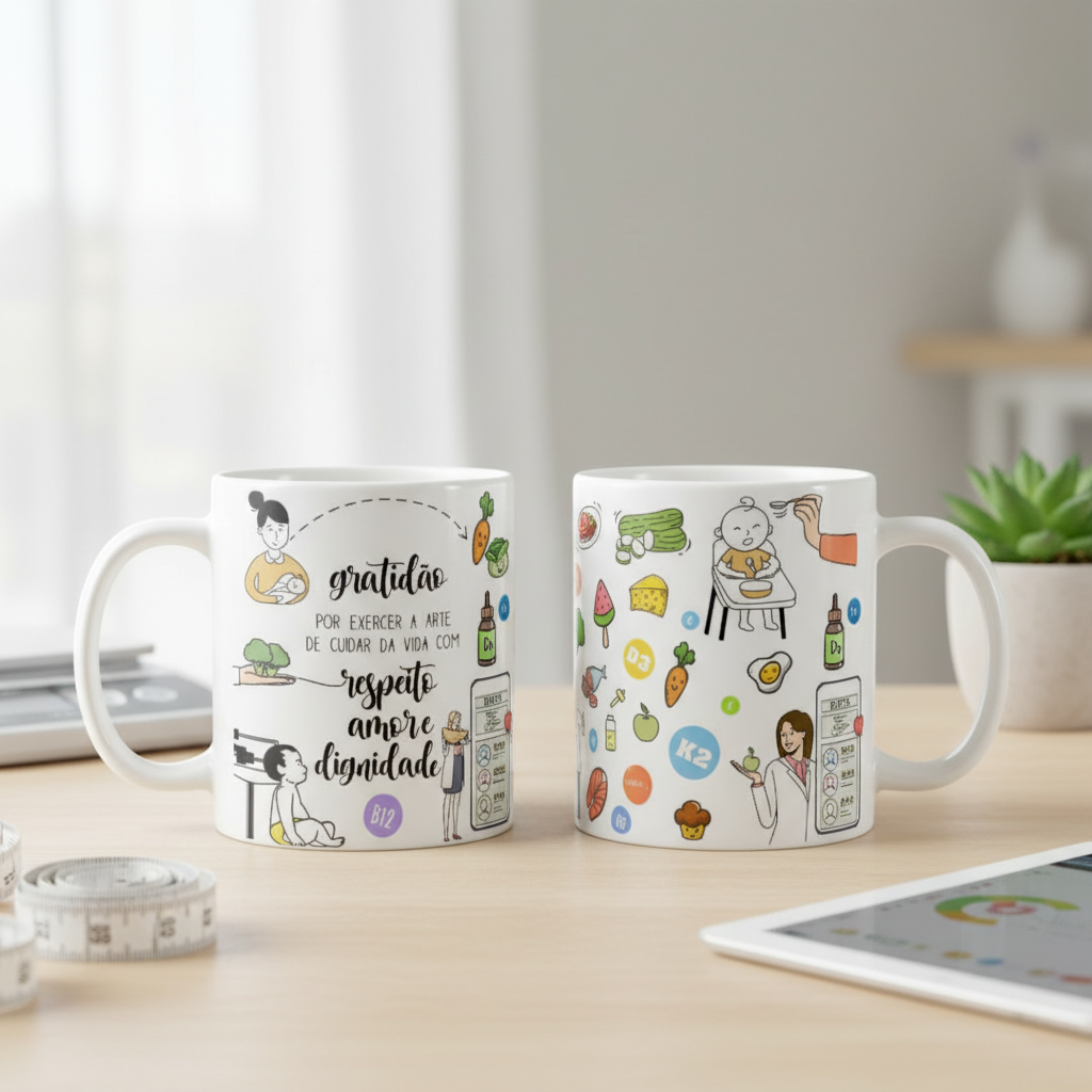 Caneca Presente Criativo Nutricionista Materno Infantil - Profissões (Nutricionista)