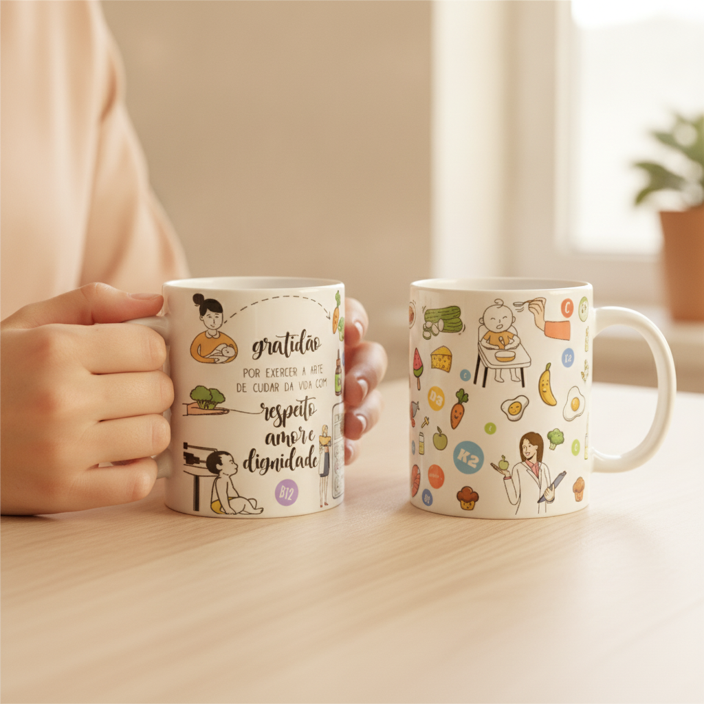 Caneca Presente Criativo Nutricionista Materno Infantil - Profissões (Nutricionista)