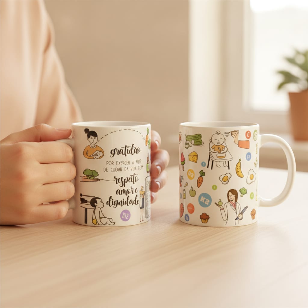 Caneca Presente Criativo Nutricionista Materno Infantil - Profissões (Nutricionista)