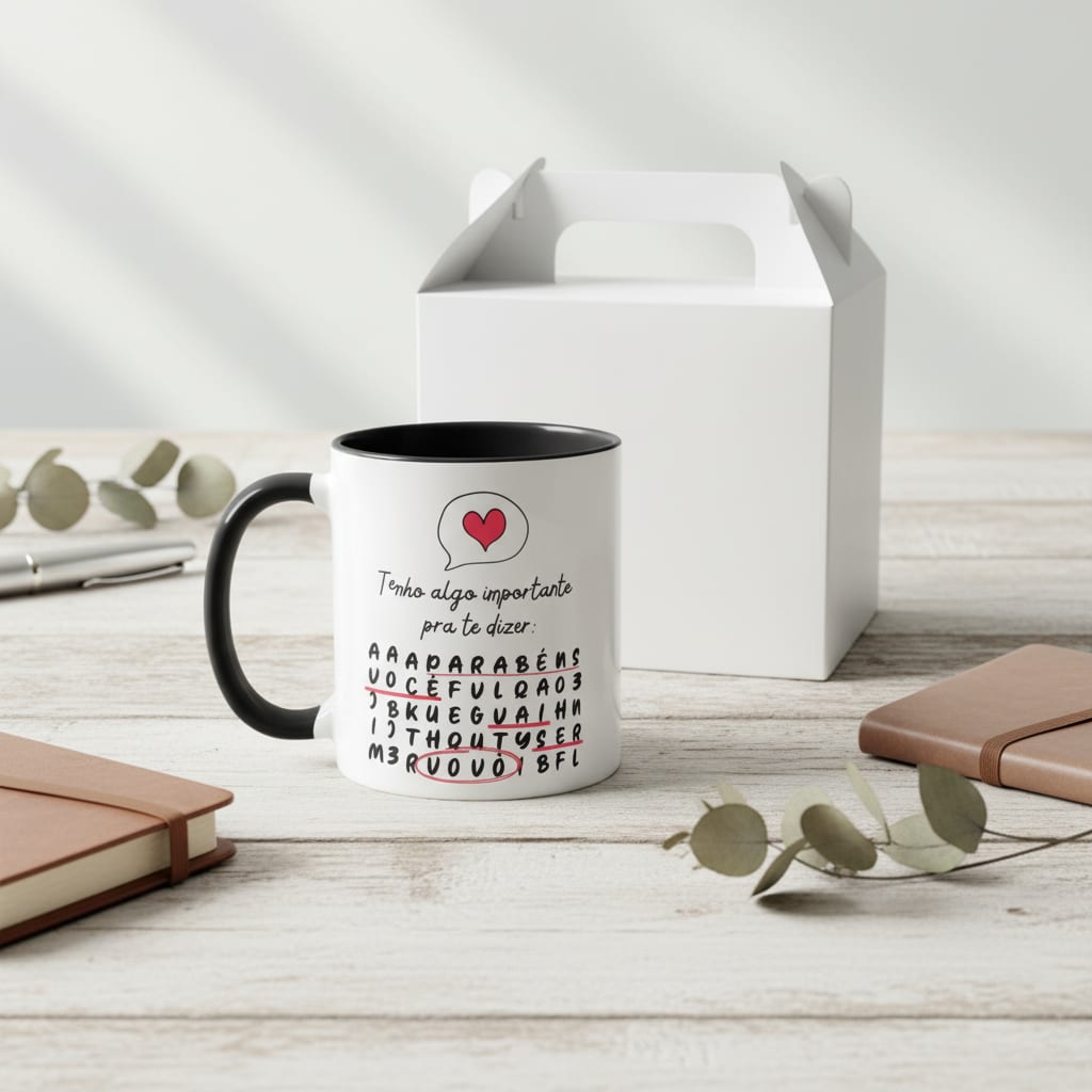 Caneca Presente Criativo para Revelar Gravidez para o Vovô