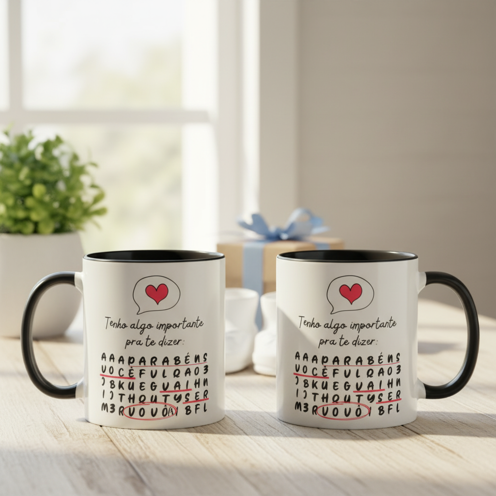 Caneca Presente Criativo para Revelar Gravidez para o Vovô - Anúncio de Gravidez (Avós)