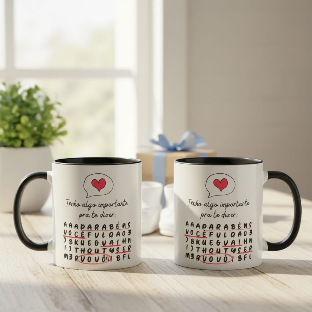 Caneca Presente Criativo para Revelar Gravidez para o Vovô - Anúncio de Gravidez (Avô)