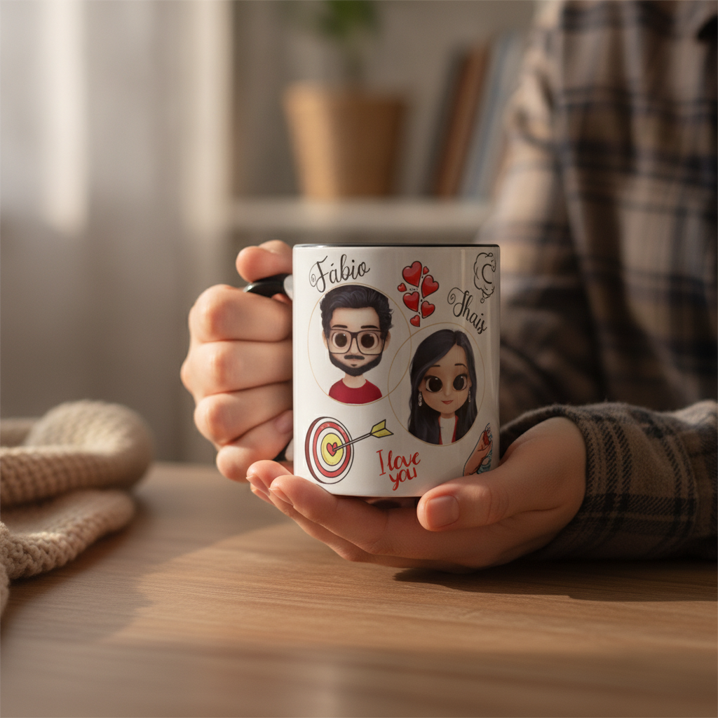 Caneca Presente Criativo Personalizado para Casal Namorados