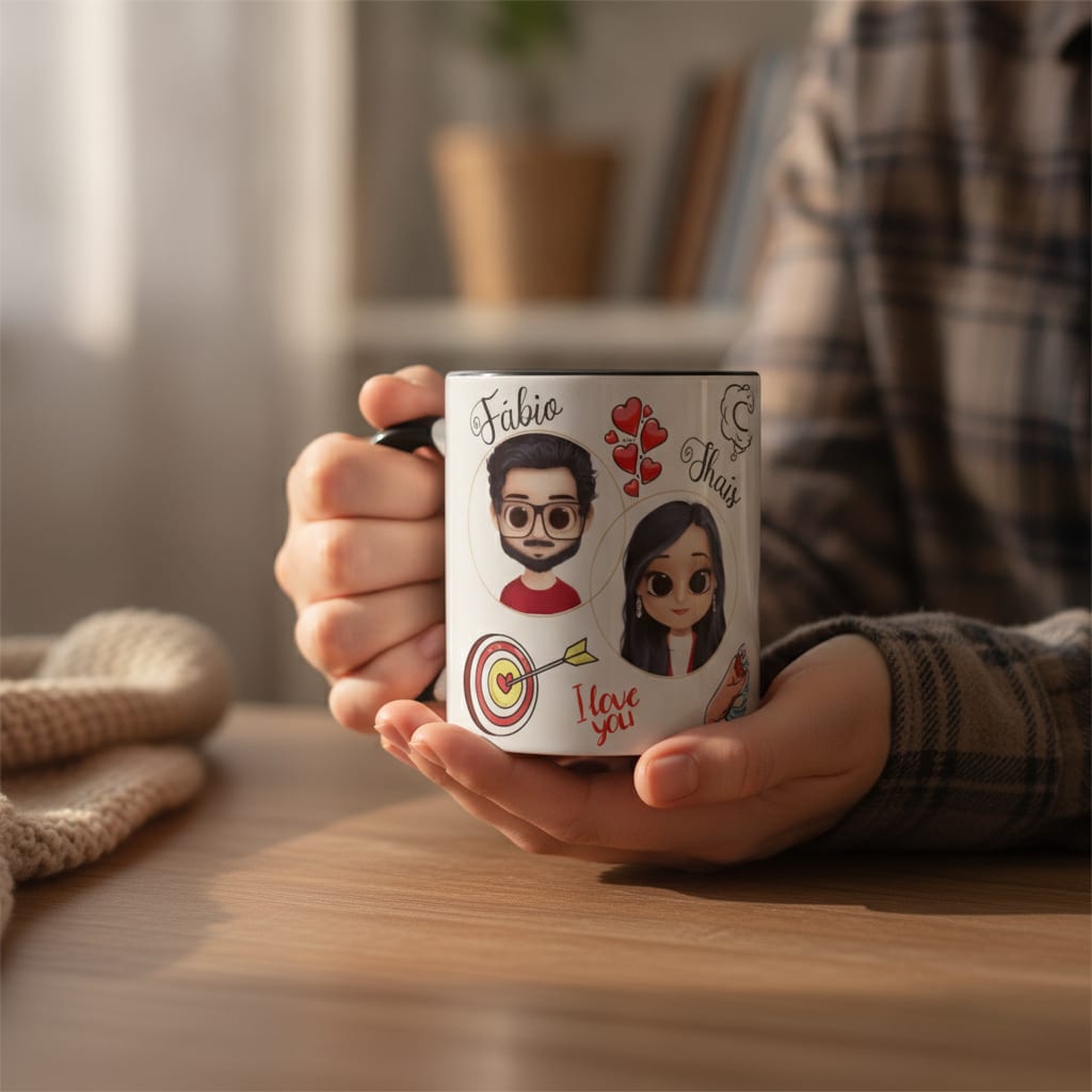 Caneca Presente Criativo Personalizado para Casal Namorados