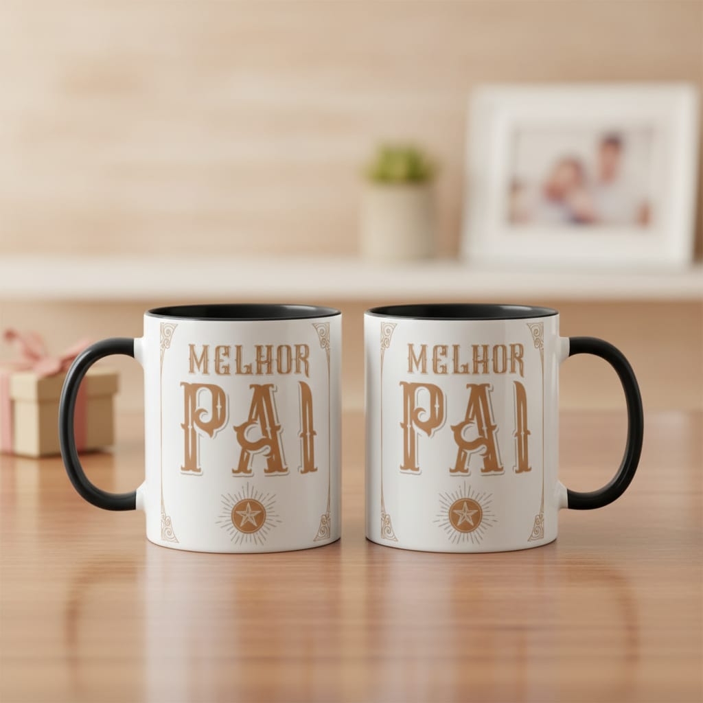 Caneca Presente Criativo Personalizado para Papai Melhor Pai - Família (Pai)