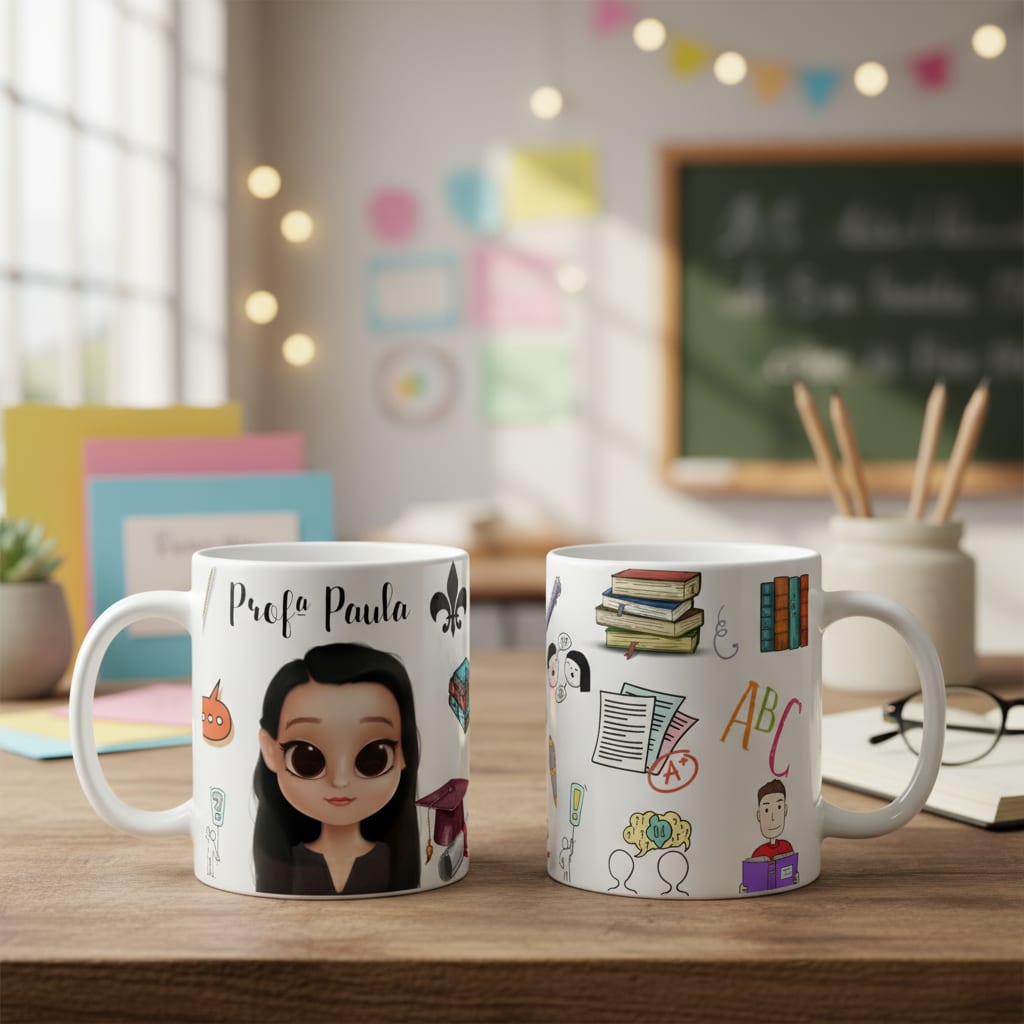 Caneca Presente Criativo Professor de Português Professora - Dia dos Professores (Português)
