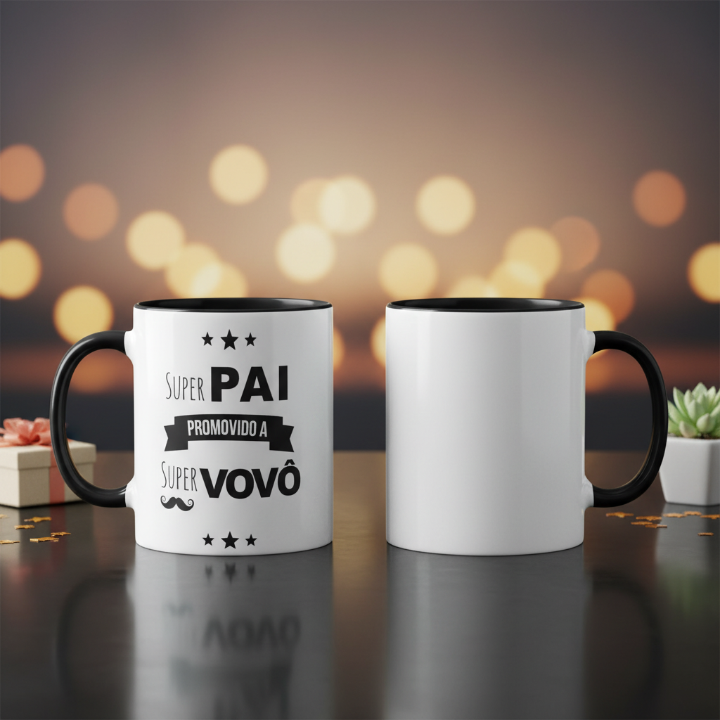 Caneca Presente Criativo Revelação Para Pai Promovido A Vovô - Anúncio de Gravidez (Avô)
