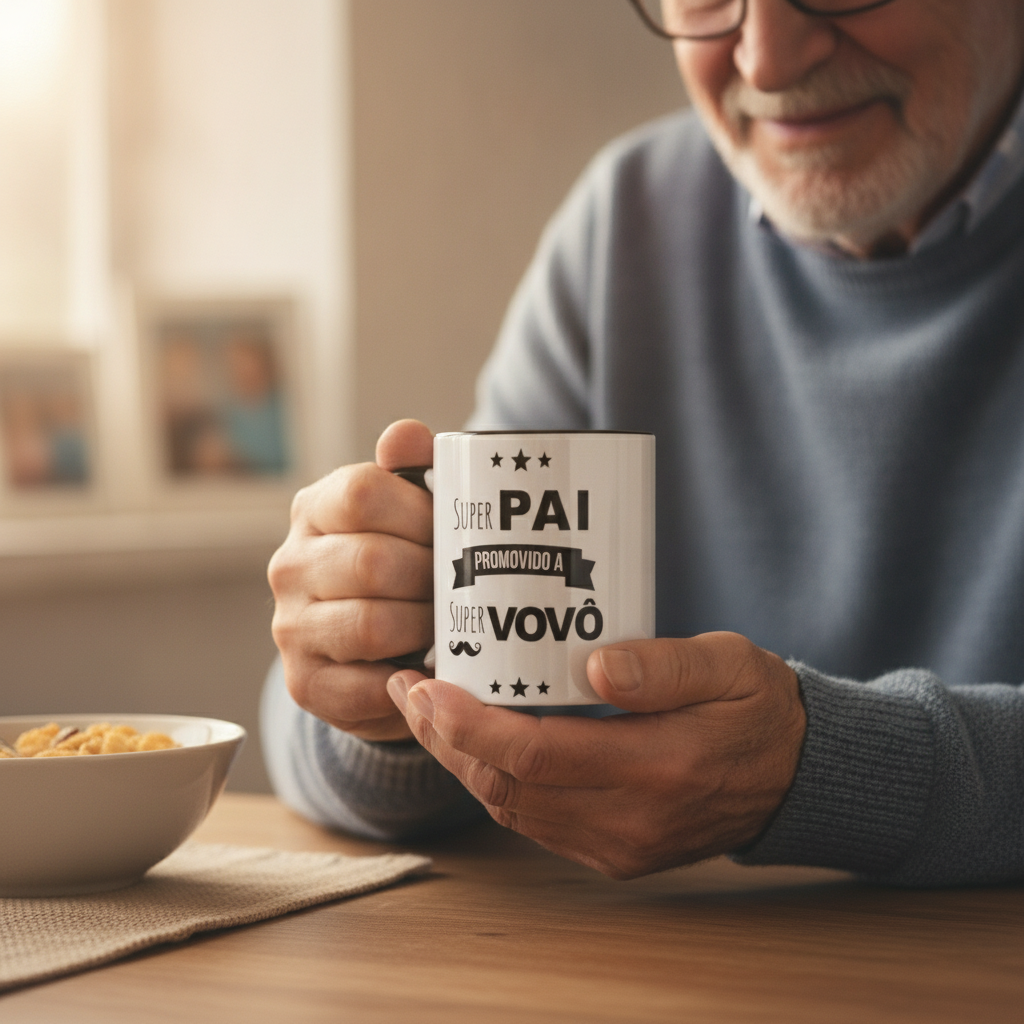 Caneca Presente Criativo Revelação Para Pai Promovido A Vovô