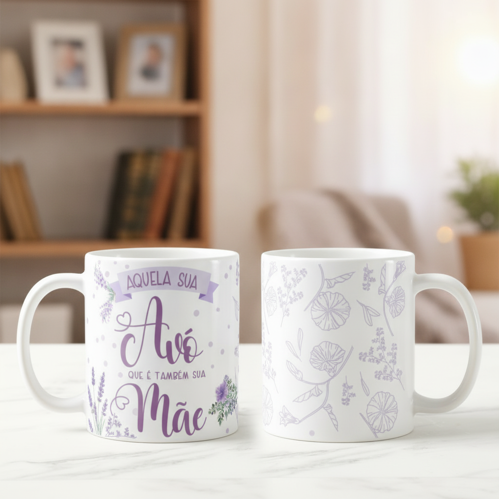 Caneca Presente Dia Dos Avós - Aquela Avó Que Também É Mãe - Família (Avó/Avô)