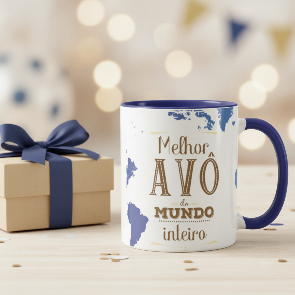Caneca Presente Dia dos Avós para Melhor Avô do Mundo