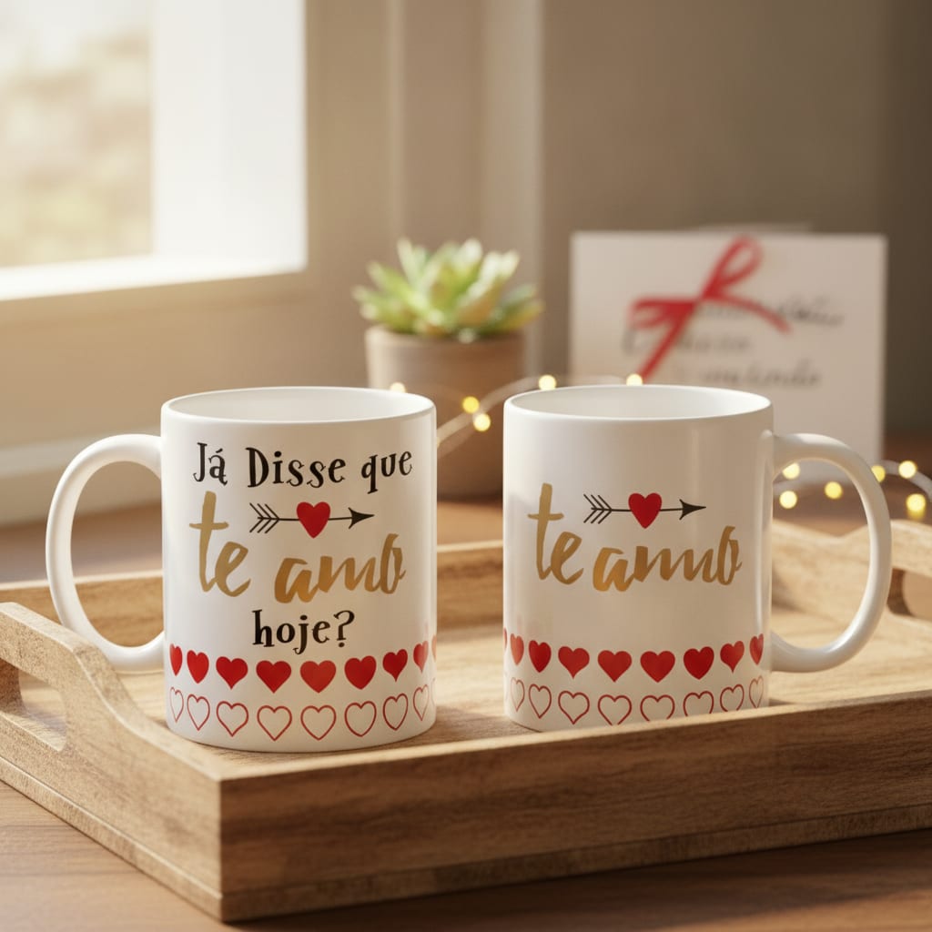 Caneca Presente Dia dos Namorados Natal Ja Disse Que Te Amo - Outros (Casal)