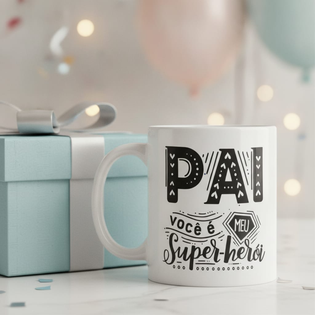 Caneca Presente Dia Dos Pais Pai Super - Herói