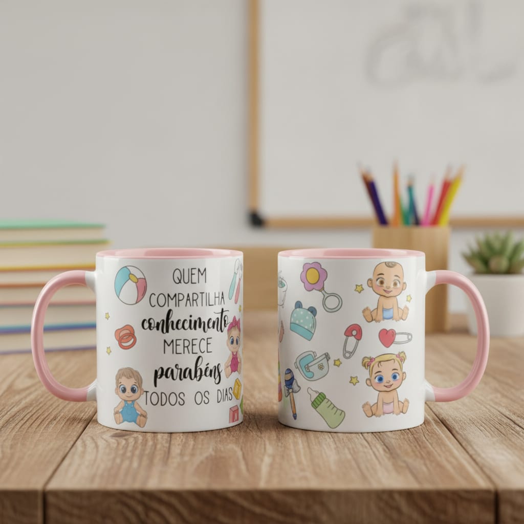Caneca Presente Dia Dos Professores Para Professora Berçário - Dia dos Professores (Educação Infantil)